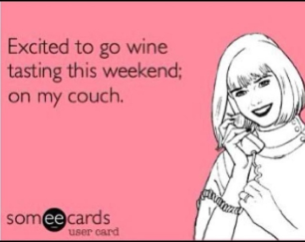 wine tasting on couch